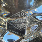 Cristallerie de Vannes le Châtel - Pair of torch candle holders - Cristal signé