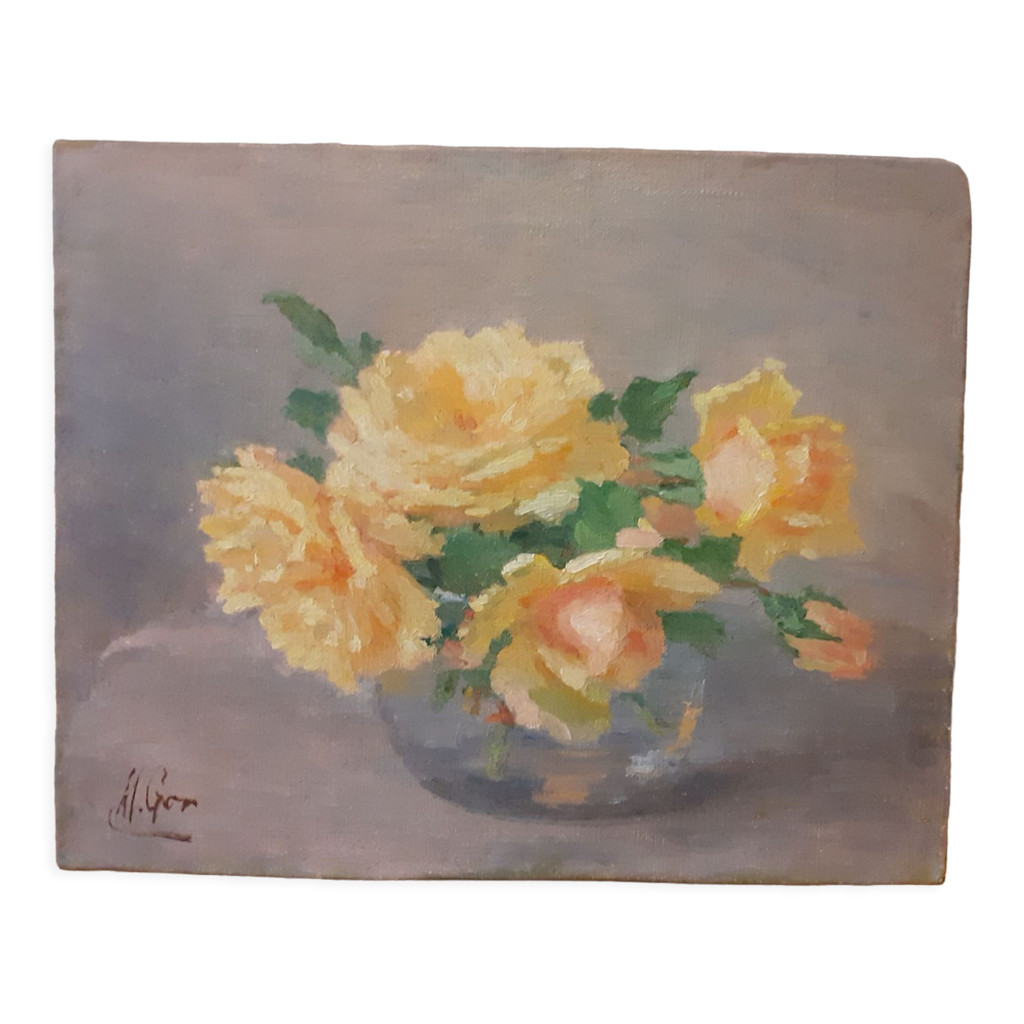 Vase of roses