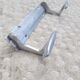 50s aluminum coat rack with 2 hooks