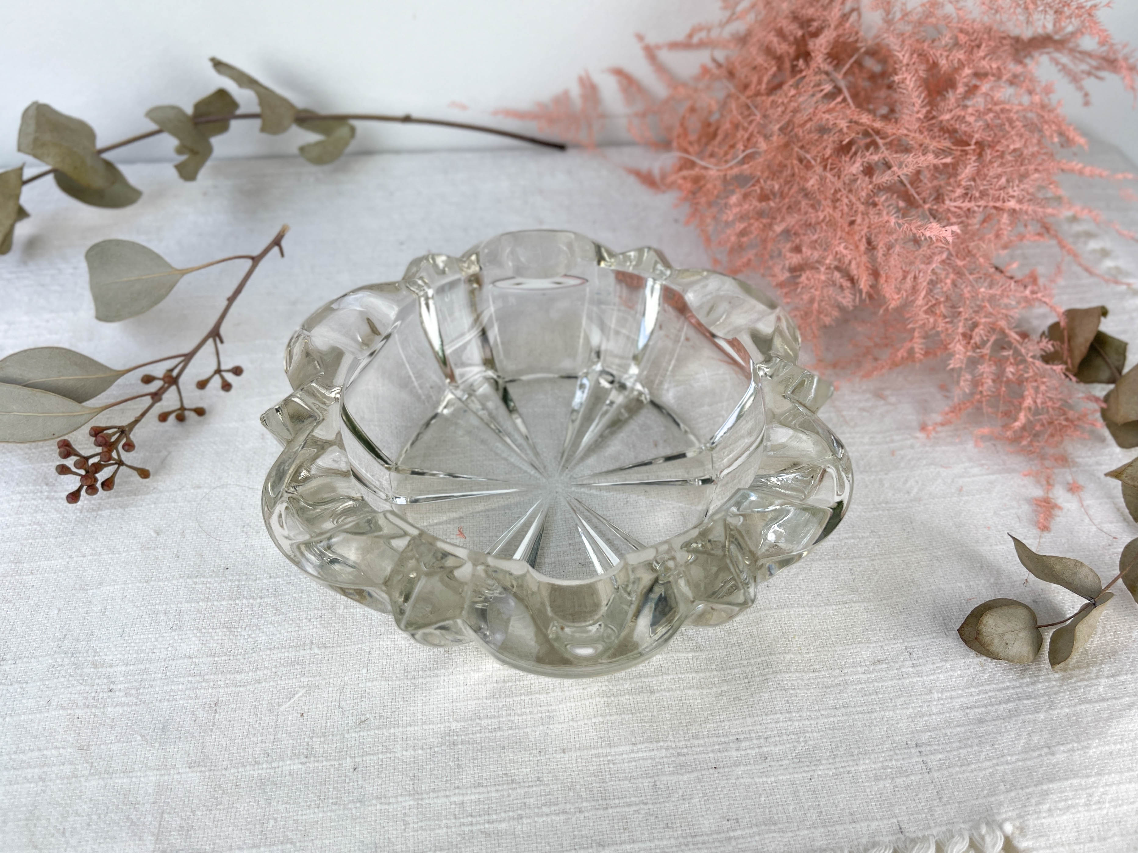 Vintage crystal ashtray made in France