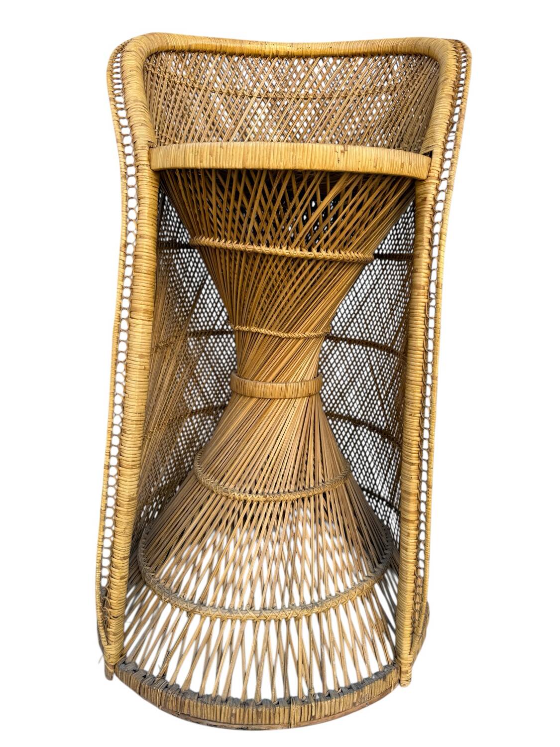 Natural Rattan Stool from the 1960s France