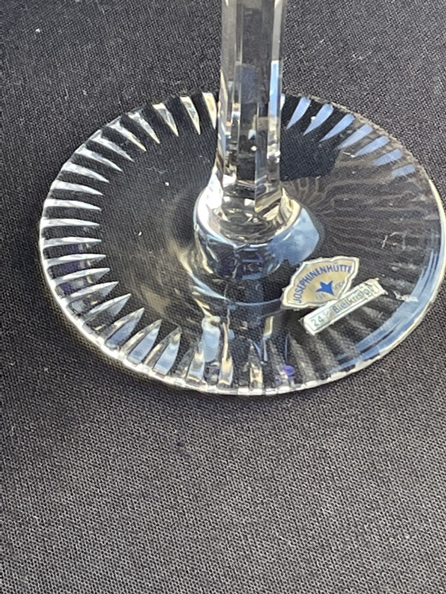 Josephinenhütte - red wine glasses (5) - Art Nouveau - Cut and engraved Crystal Roemer