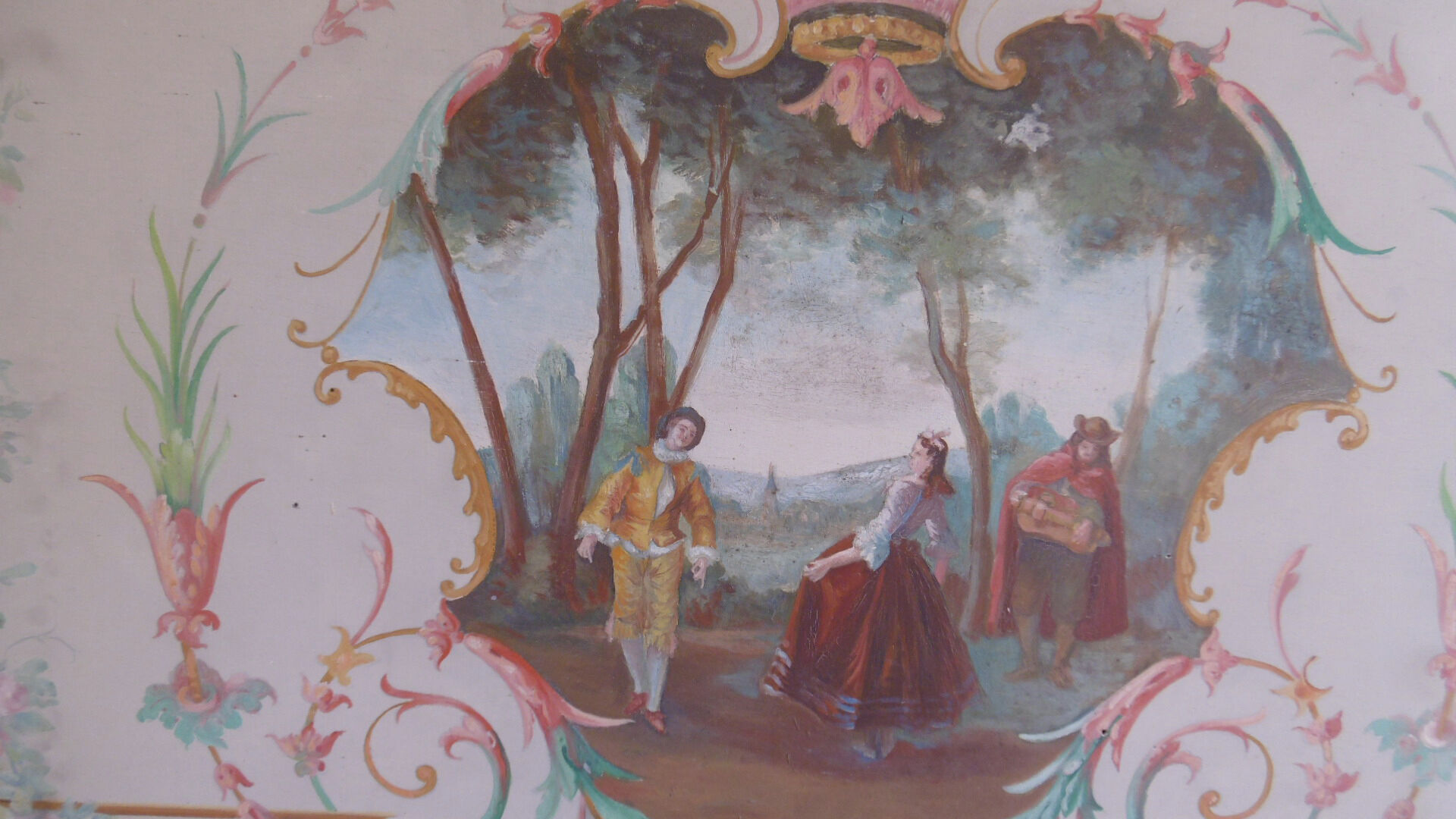 Painting oil scene venitienne - debut xxeme - signed emile roy