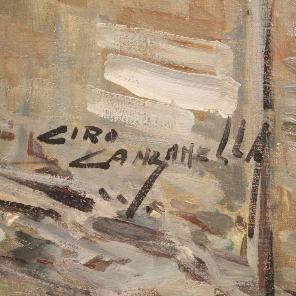 Signed Italian landscape painting from the 20th century