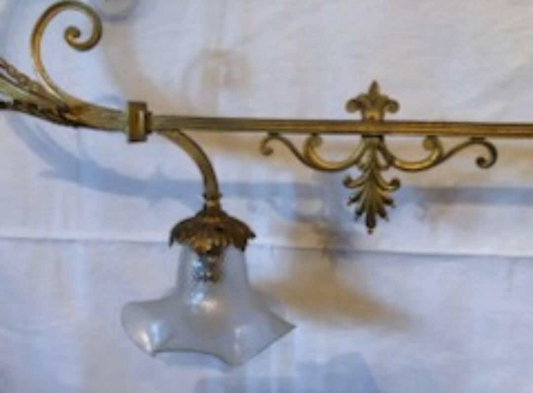 Old large billiard pendant light