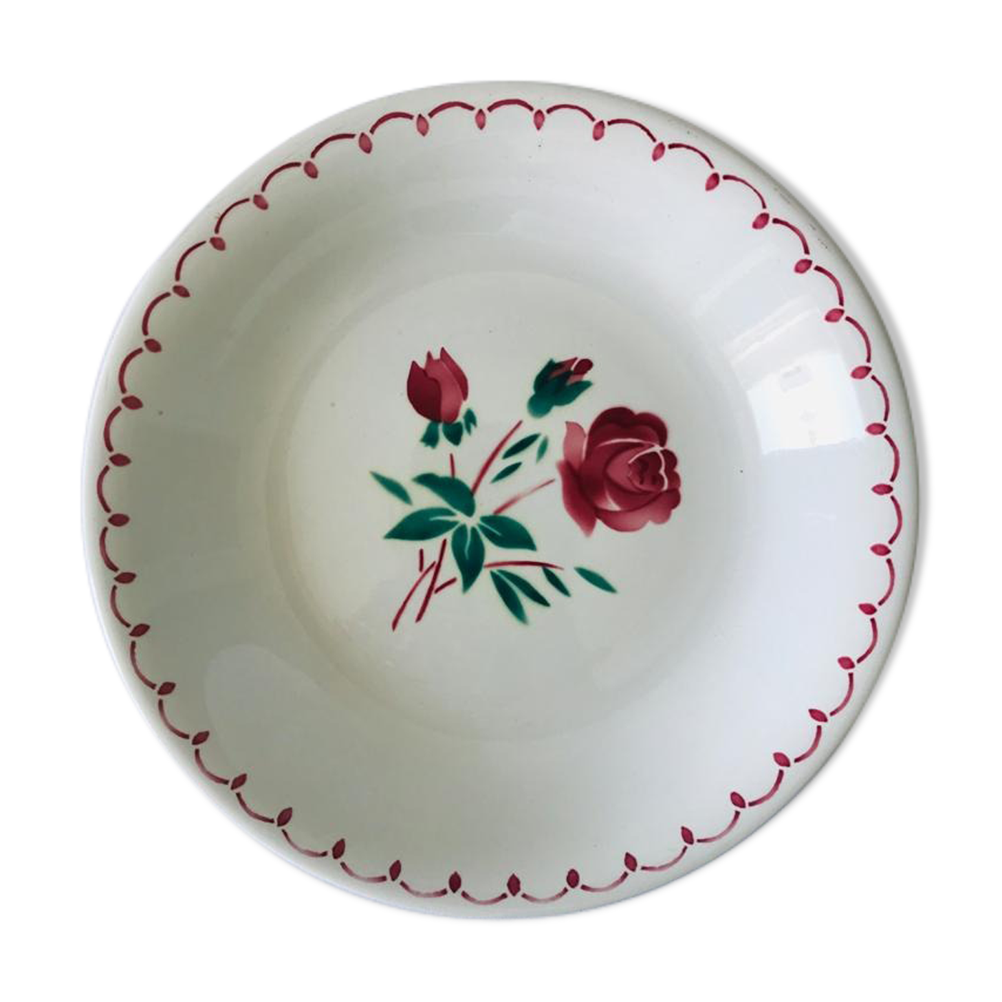 Dish of service hollow earthenware of Badonviller