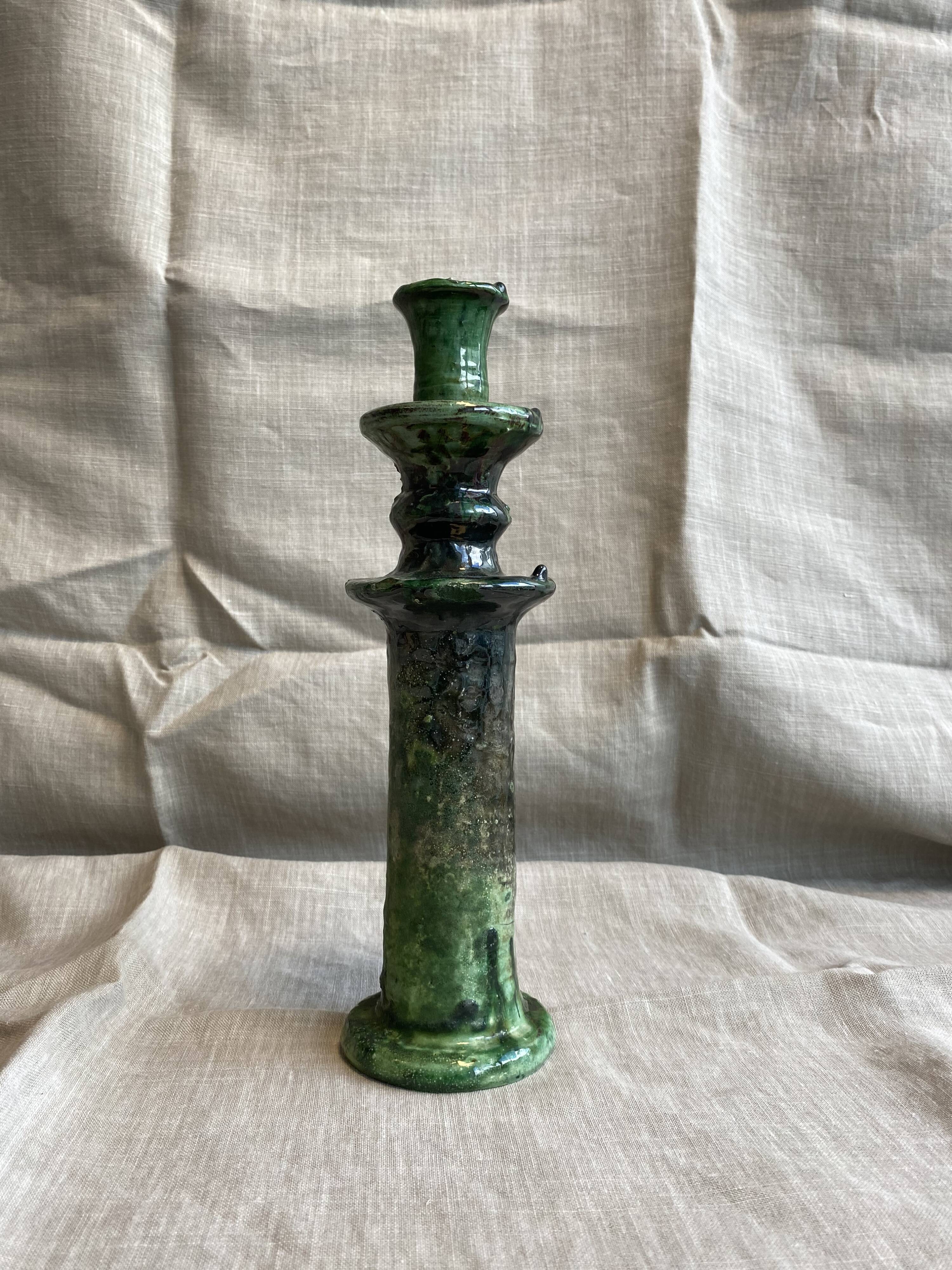 Tamegroute pottery candle holder