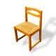 Suite de 4 chaises traîneau en orme et paille Maison Regain