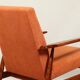 Scandinavian modern chair orange corduroy H.Lis 