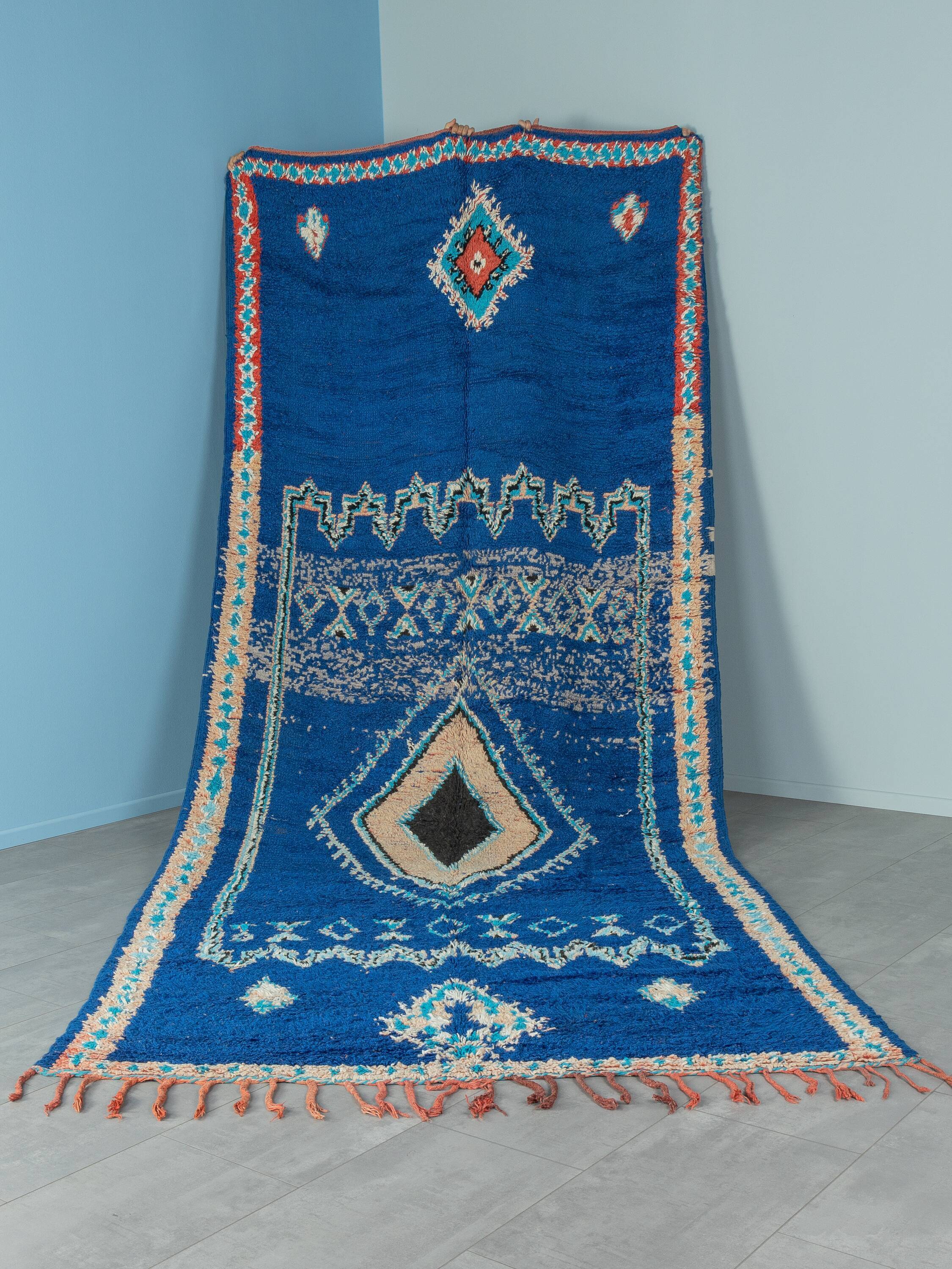 vintage boujad, berber rug, 165 x 410