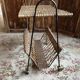 Vintage 1960s rattan magazine rack
