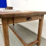 Antique farmhouse table in solid cherry wood