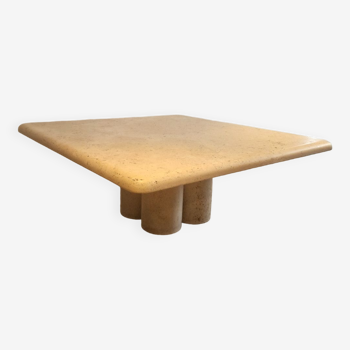 Square Travertine Coffee Table by Mario Bellini for Cassina