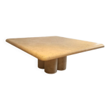 Square Travertine Coffee Table by Mario Bellini for Cassina