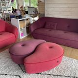 Bebop Ego Italiano living room sofa armchair, 2 poufs and 1 cushion