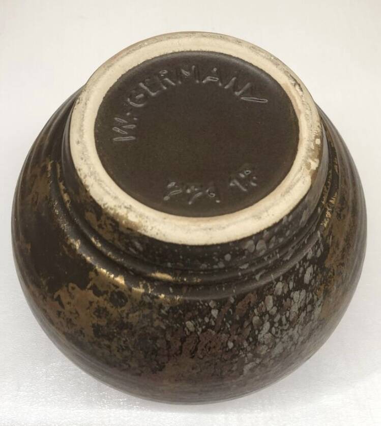 West Germany golden brown vase