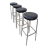 Set of 4 vintage 1950 chrome high bar stools