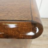 1930s oak open desk with drawers