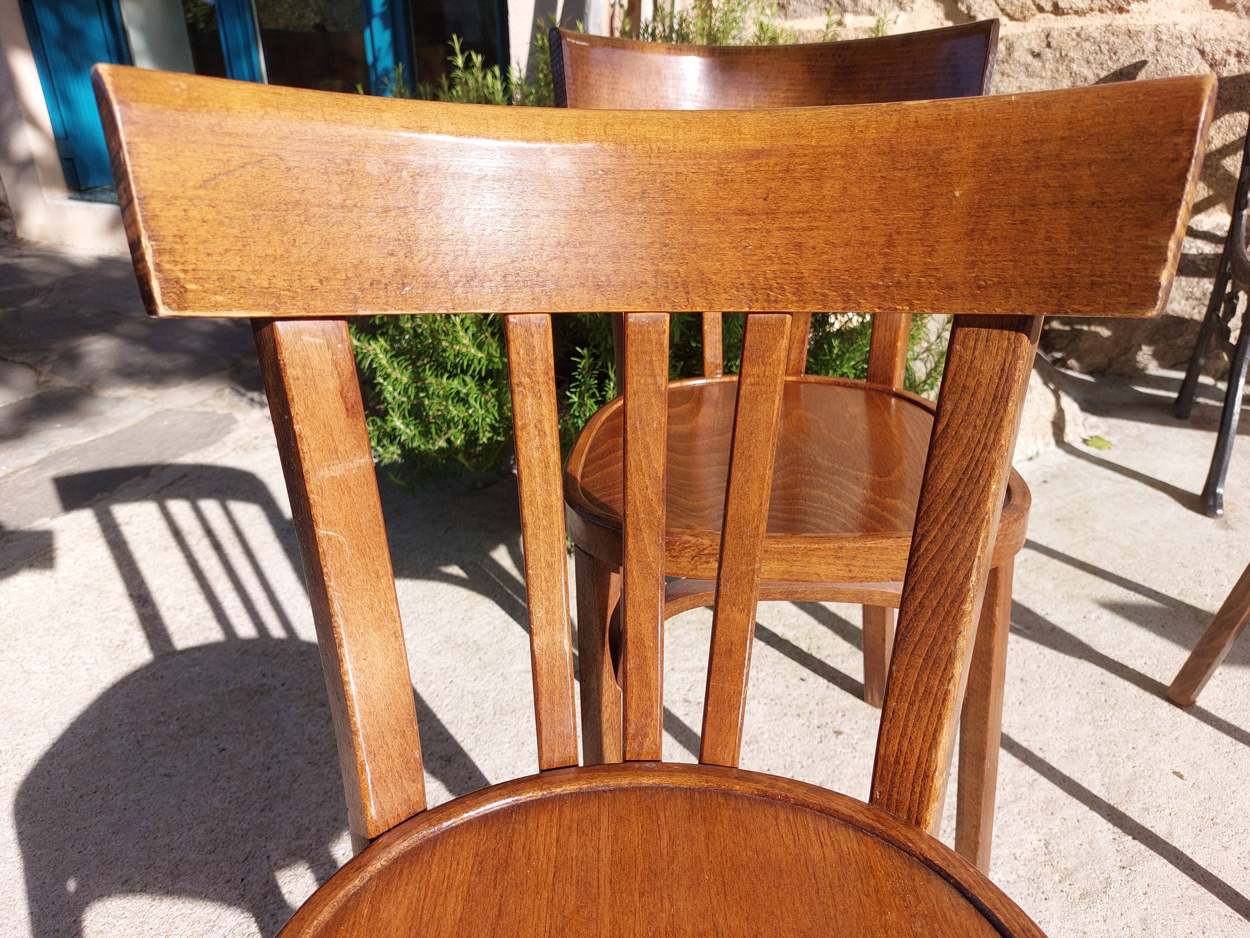 5 vintage Baumann bistro chairs