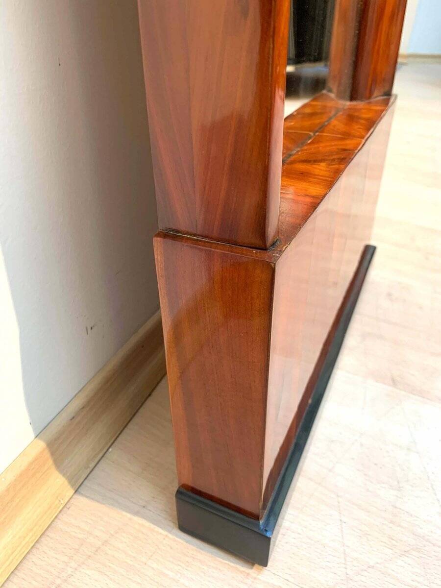 Small Biedermeier Wall Mirror, Cherry Veneer, South Germany, circa 1820