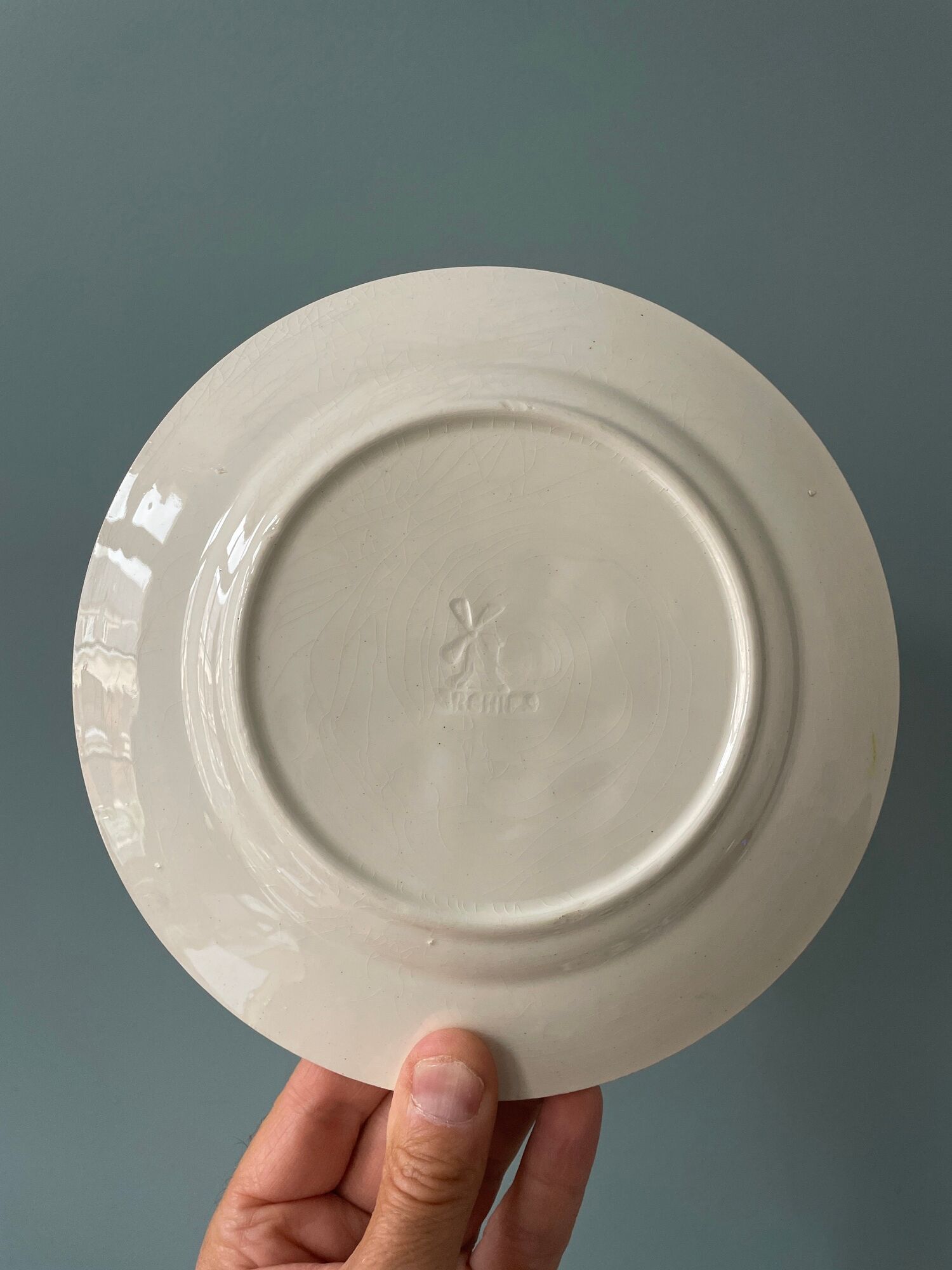 Series of 10 plates in slurry Orchies Moulin des Loups