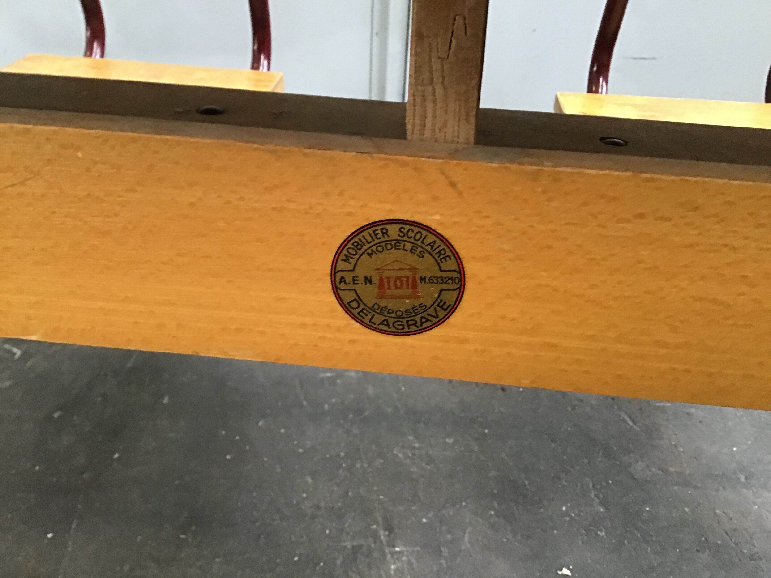 School desk school desk vintage bench