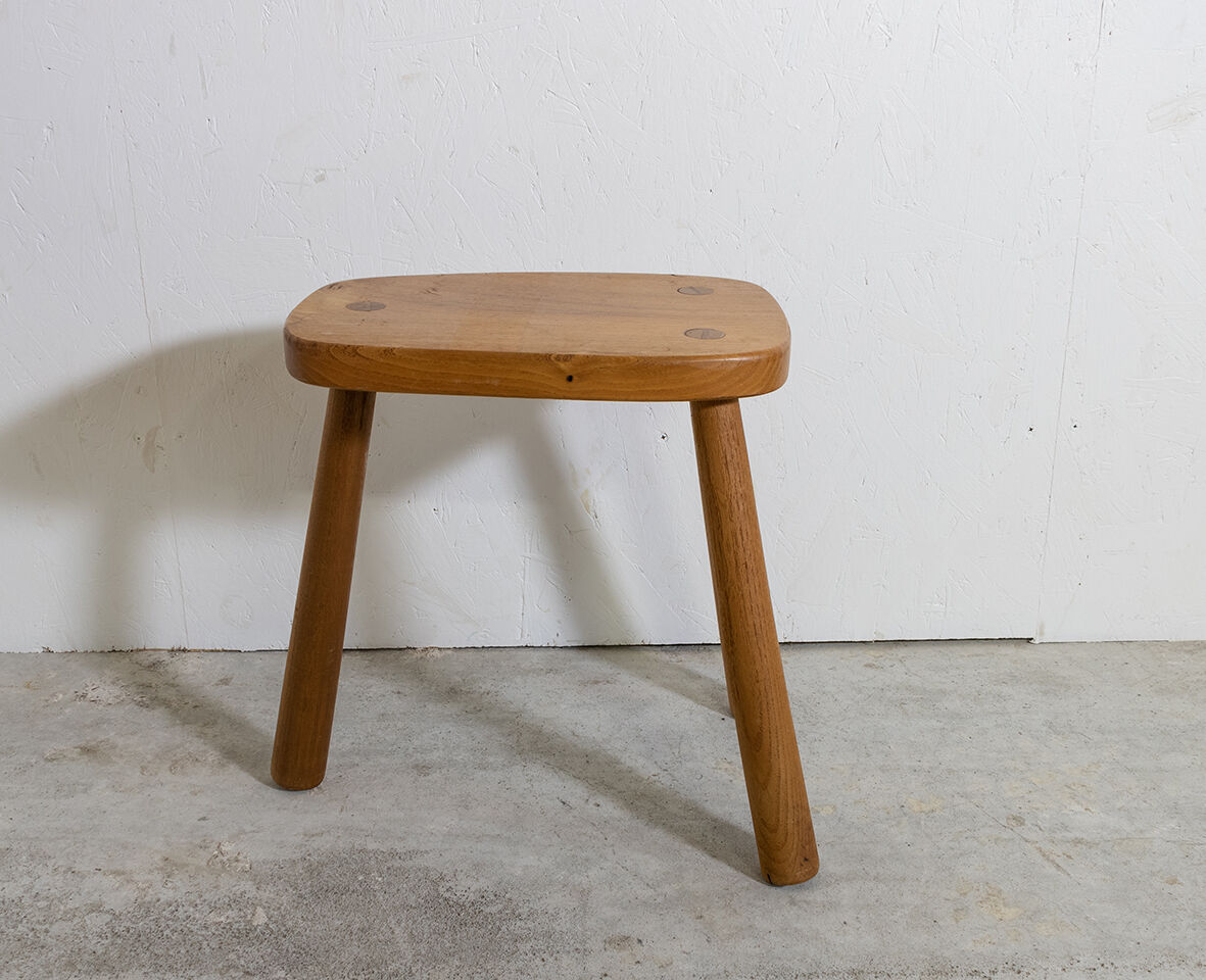 Elm tripod stool