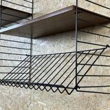 60s 70s oak string shelf module by Kajsa & Nils "Nisse" Strinning Sweden