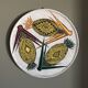 Vintage dish in ceramic African drawing