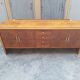Vintage Sideboard in in Walnut Root and Maple Wood with Brass Details, 1940s