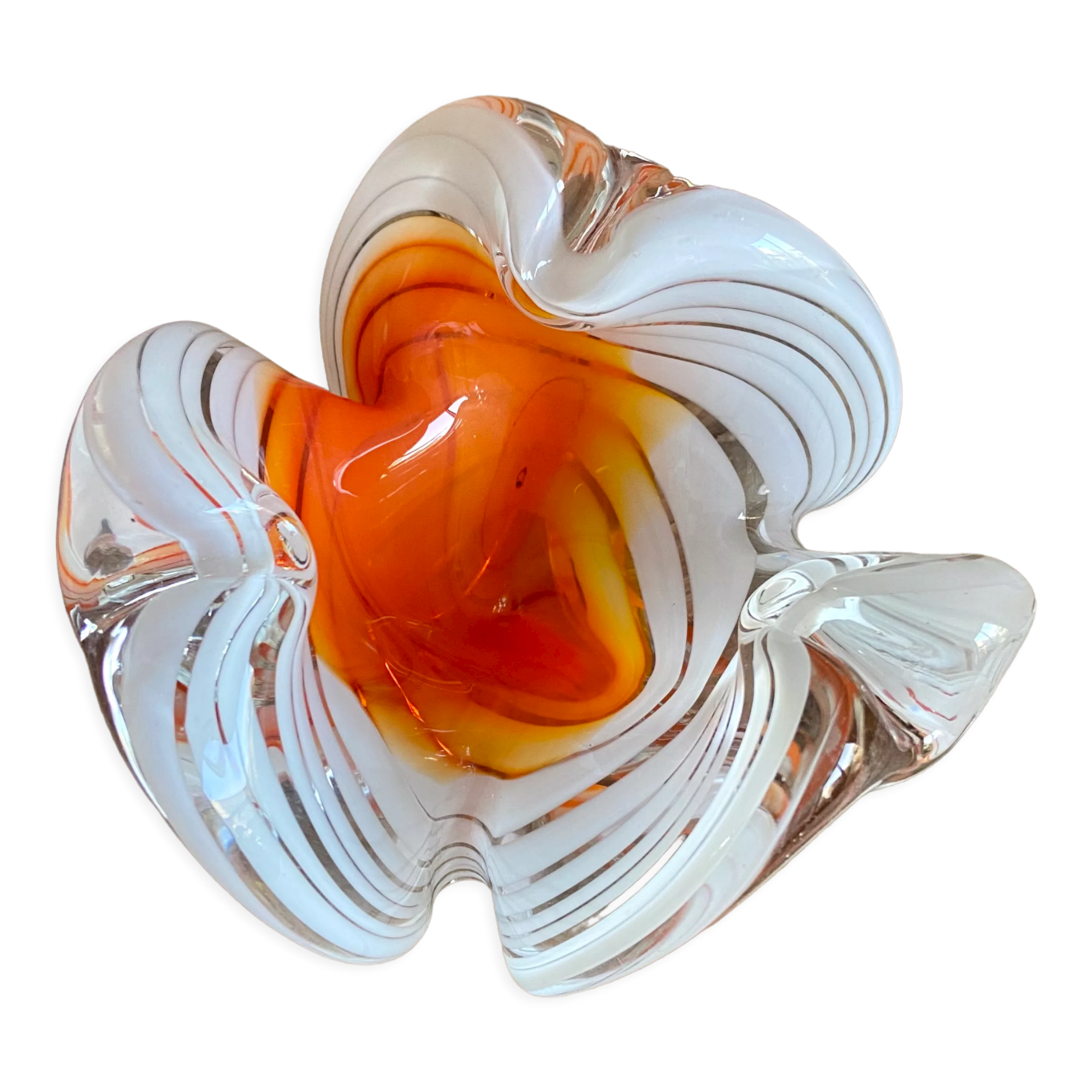 Empty vintage pocket in blown glass