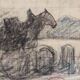 Maximilien Luce (1858-1941) - Charcoal and black chalk drawing - Horse