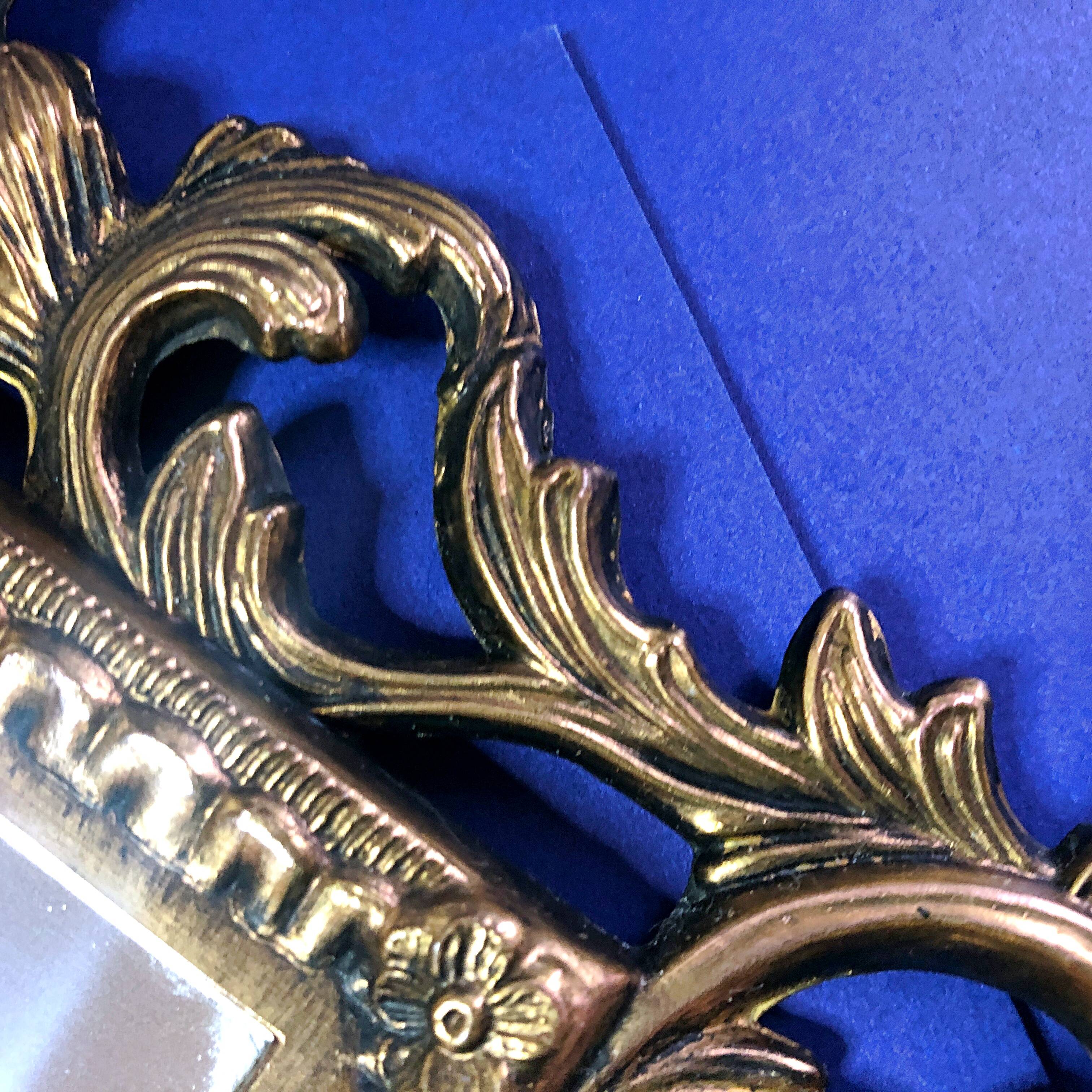 Small Rococo Baroque style mirror by Roberta Wood vintage 50/60