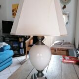 Lampe de salon pied étain