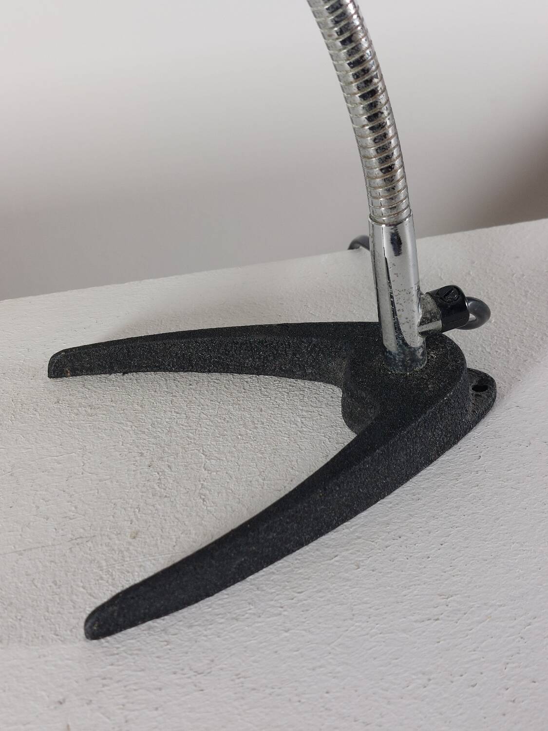 Yellow-green metal table lamp, 1950s.