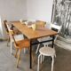 Refectory table Mullca metal and wood 1960