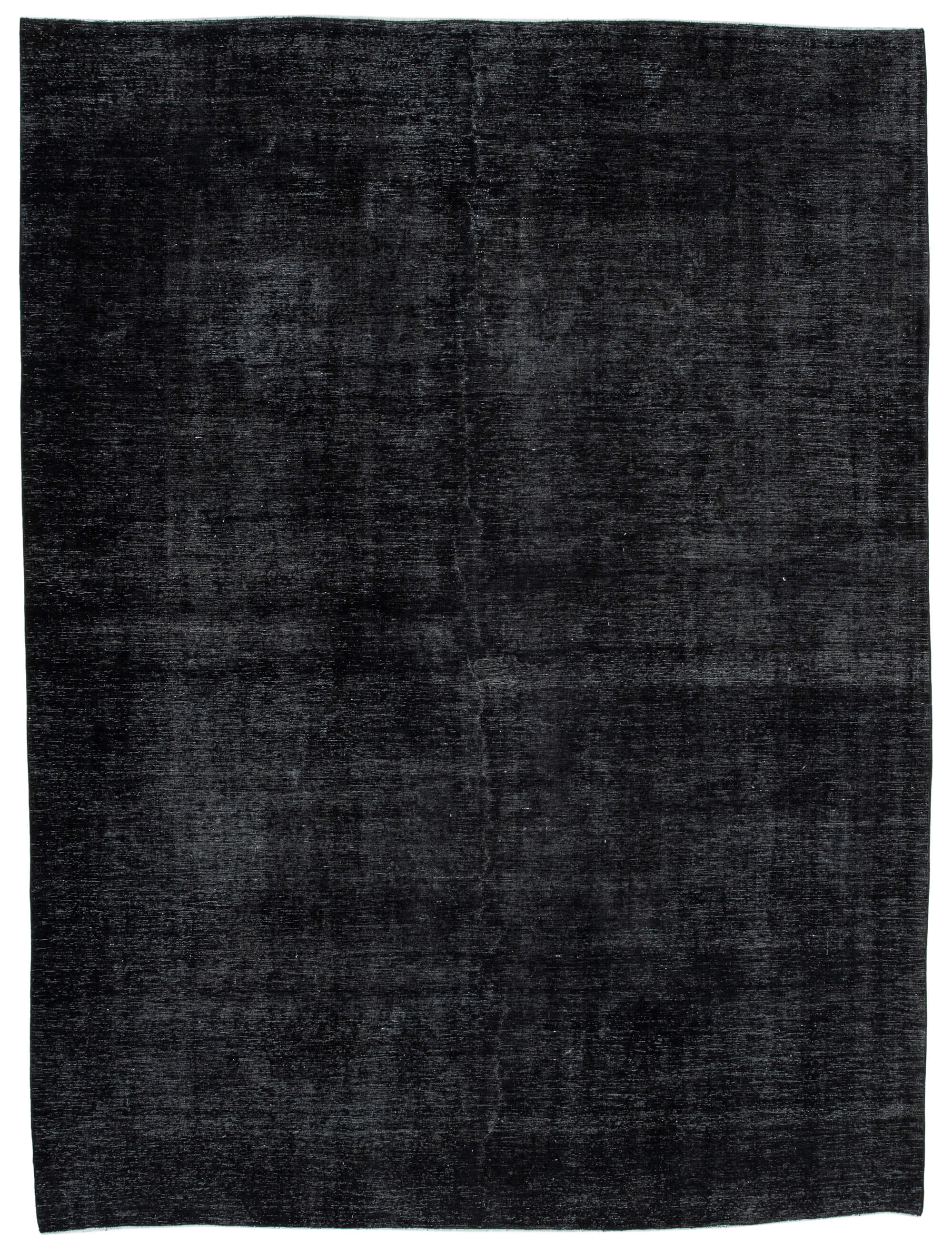 Hand-Knotted Oriental Overdyed 290 cm x 391 cm Black Wool Carpet