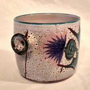 Cache-pot, Vase, Pot couvert, Vallauris motif « Aux Chardons » par E.Danie