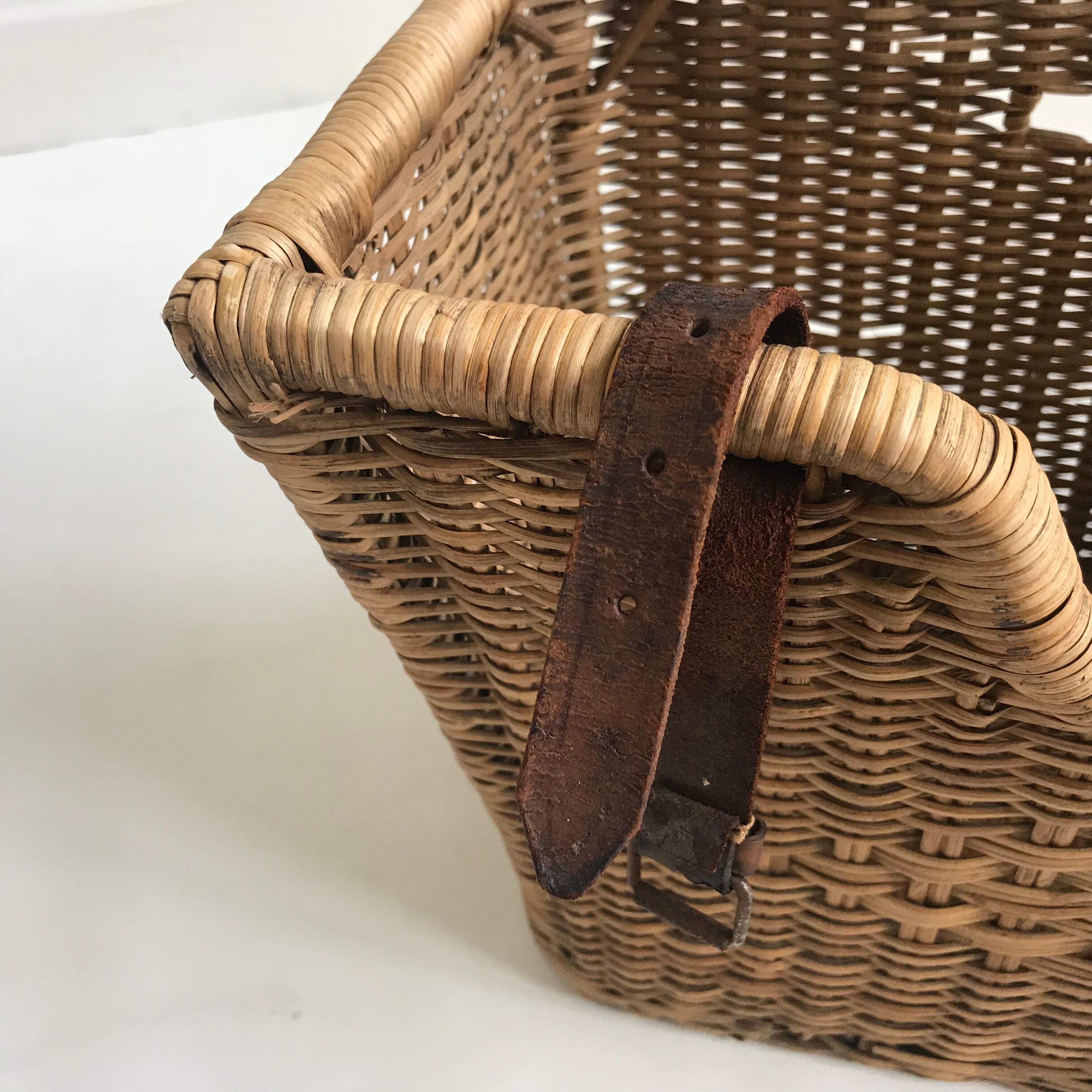 Wicker bike basket