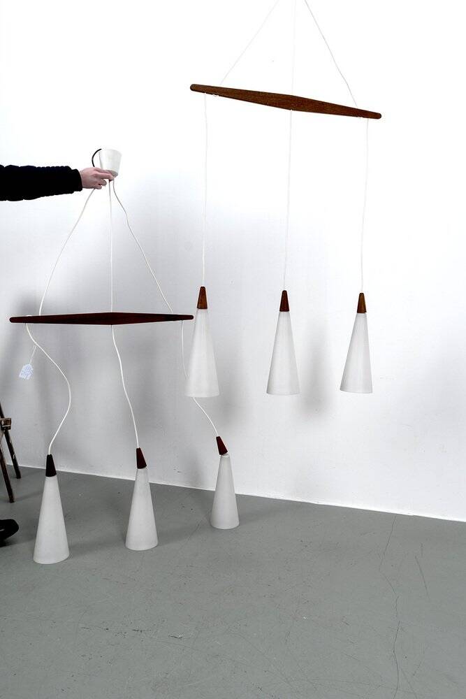 Danish Teak Hanging Light