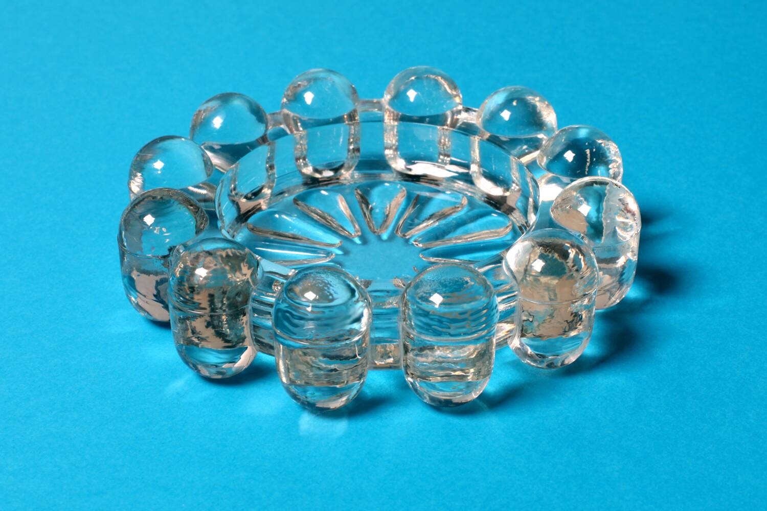 Boopie Bubble Glass Ashtray / Mid-Century Smоking Accessory / Italy / 1950s