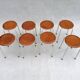 Tabourets néerlandais vintage en contreplaqué, années 1970, ensemble de 4