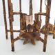 Suspension vintage 1970 pagode faux bambou