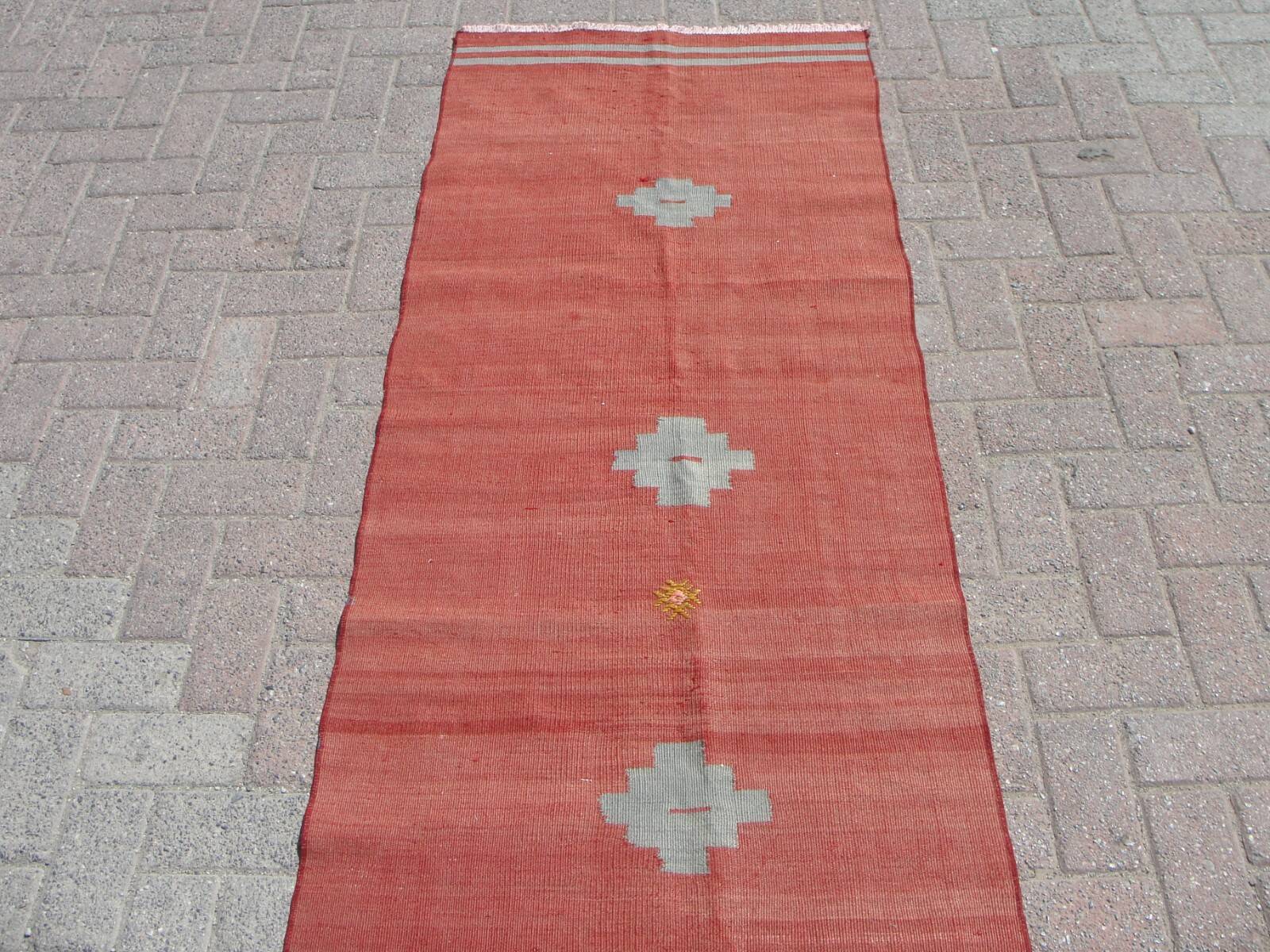 small red runner kilim rug - handmade rugs for hallway