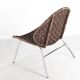Chaise d’appoint en corde et son ottoman