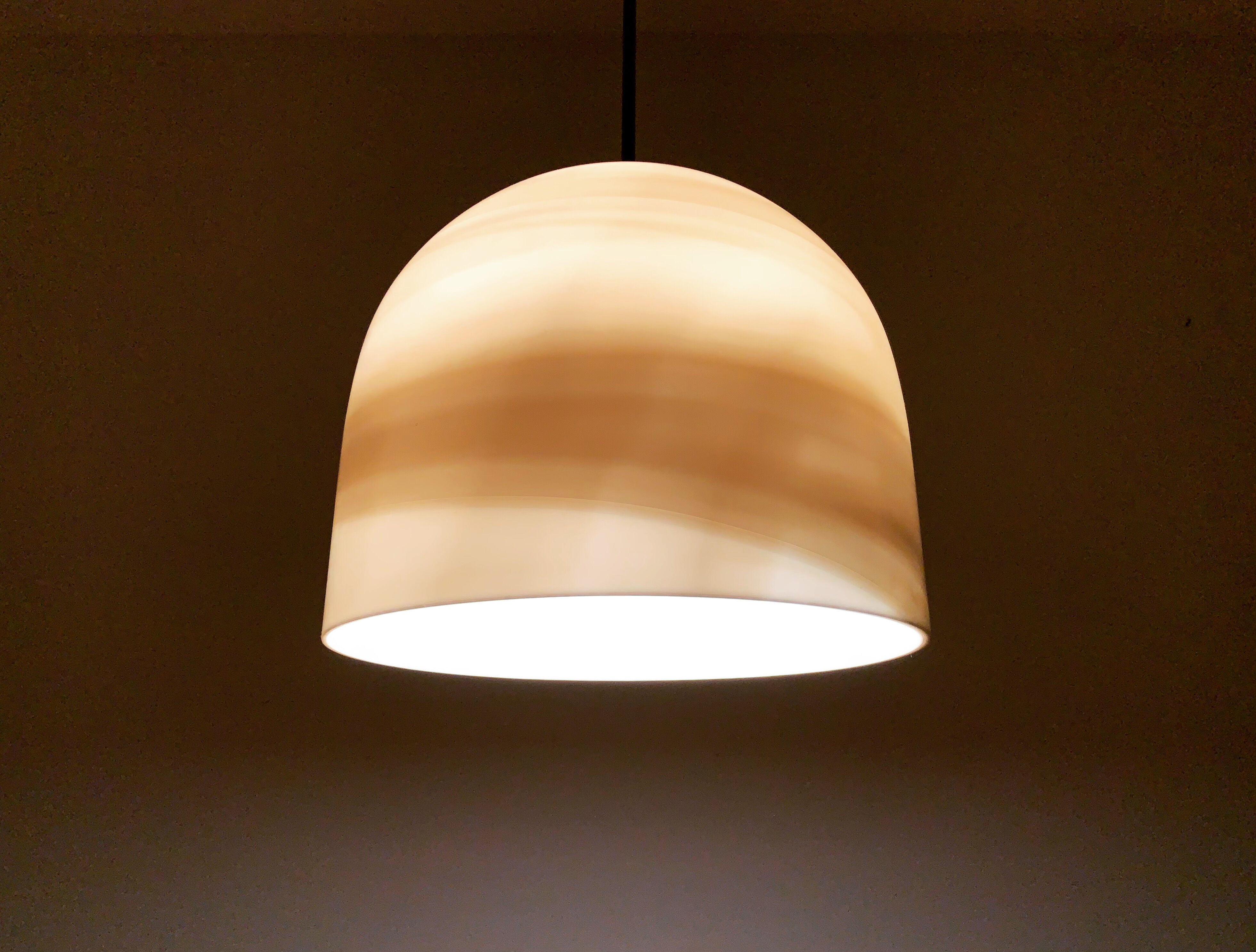 Carrara marble design glass lamp by Peill and Putzler