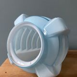 Vase Art Déco 1930 en opaline bleue