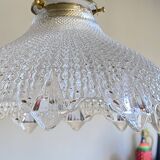 Suspension ancienne lustre abat jour en verre épais LAMP-7298