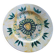 Plate decorated with yellow and green flower, signed Kerbigot.