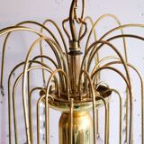 Murano crystal drop chandelier in pink